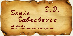 Denis Dabesković vizit kartica